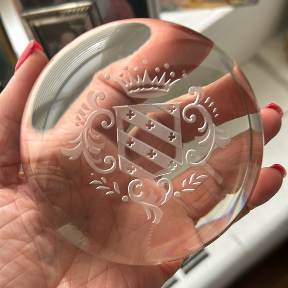🍀glass, paperweight code of arms for leaf clovers - Picture 3 of 3